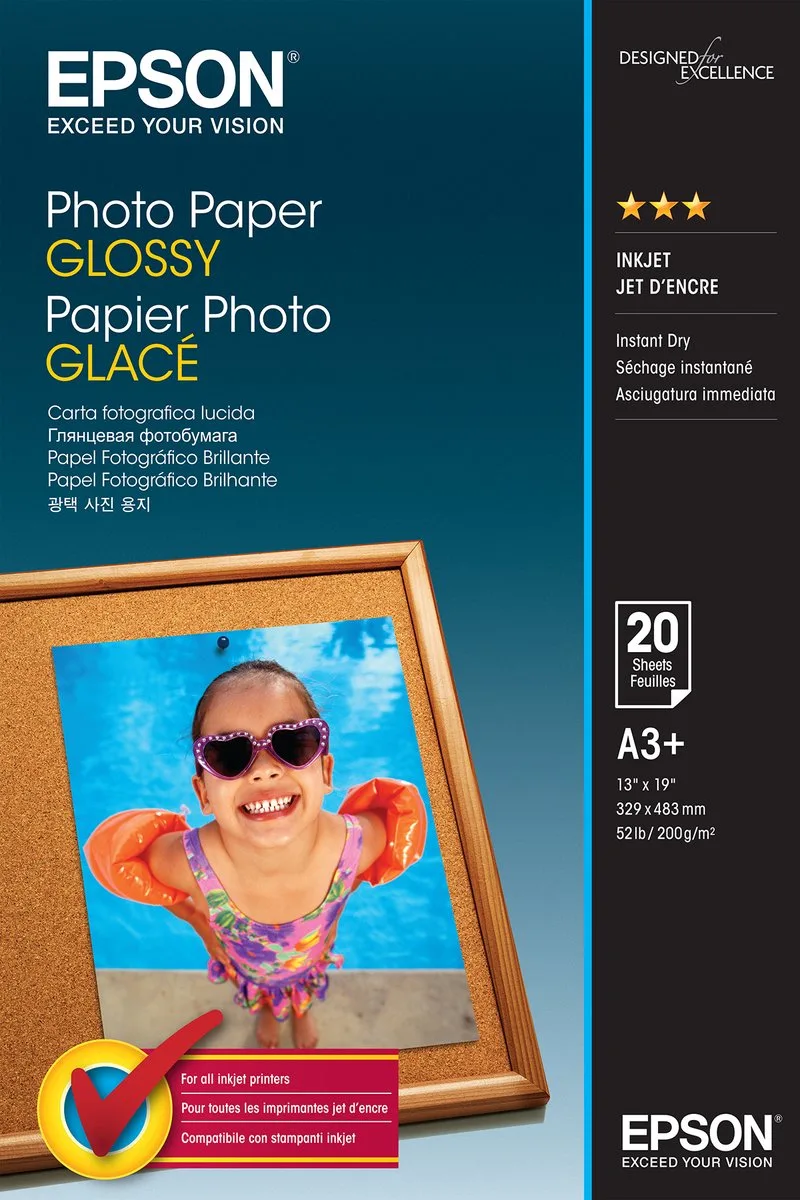 Glossy photo paper - A3 plus de Epson en Noir – photo produit