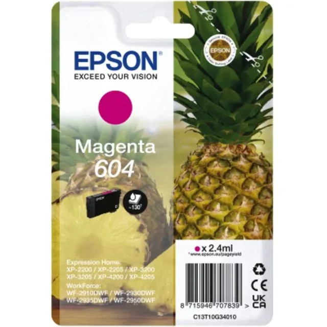 Inktcartridge epson 604 t10g34 rood | 10 stuks by Epson – product photo