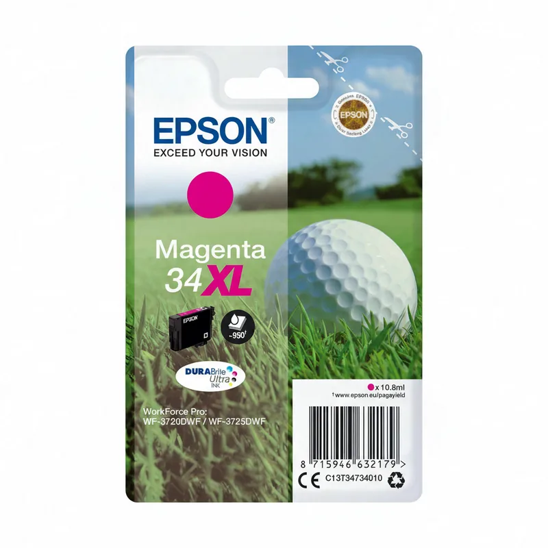 inktcartridge Golfbal 34XL magenta enkelverpakking DURABrite Ultra inkt von Epson – Produktfoto