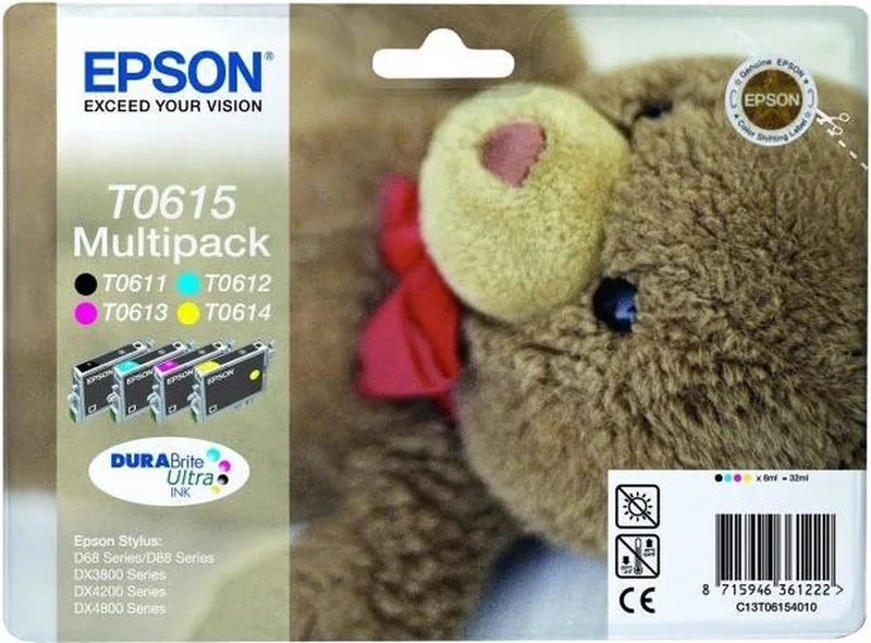 inktcartridge T0615, 250 pagina's, 4 kleuren by Epson in Multicolour – product photo