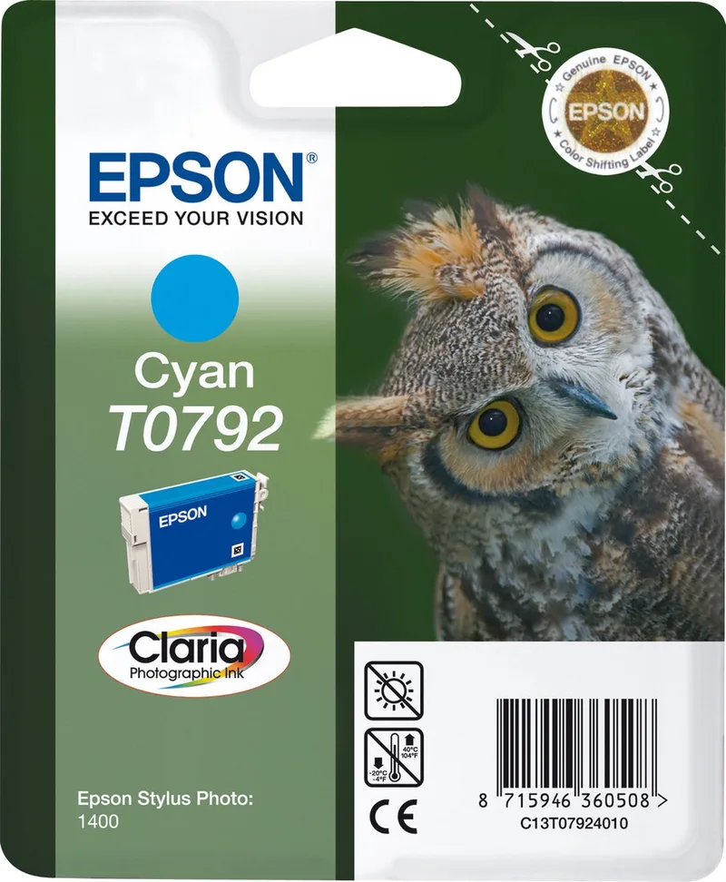 inktcartridge T079240 Cyan by Epson in Cyaan – product photo