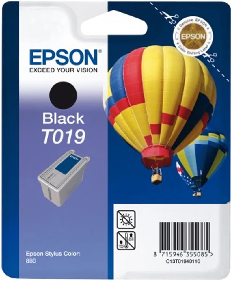 inktpatroon Black T019 von Epson in Schwarz – Produktfoto