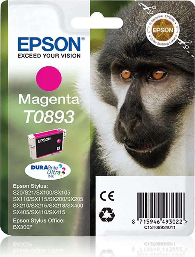 Monkey T0893 inktcartridge 1 stuk(s) Origineel de Epson – photo produit