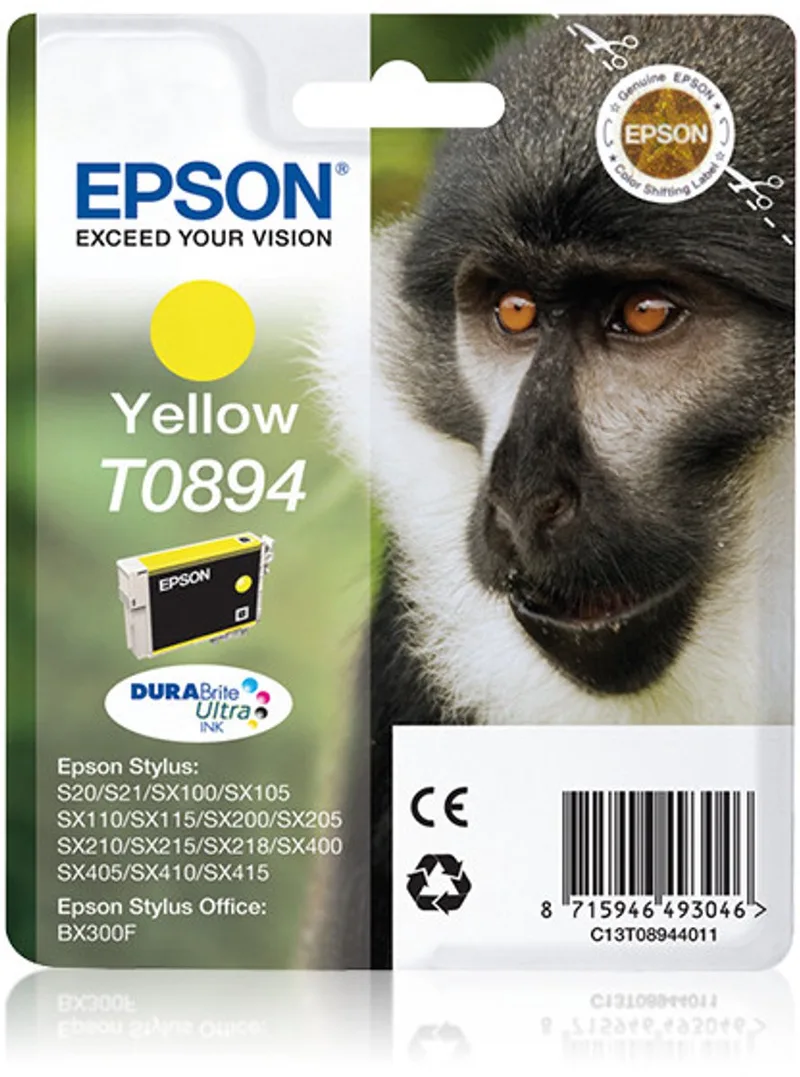 Monkey T0894 inktcartridge 1 stuk(s) Origineel Geel de Epson – photo produit