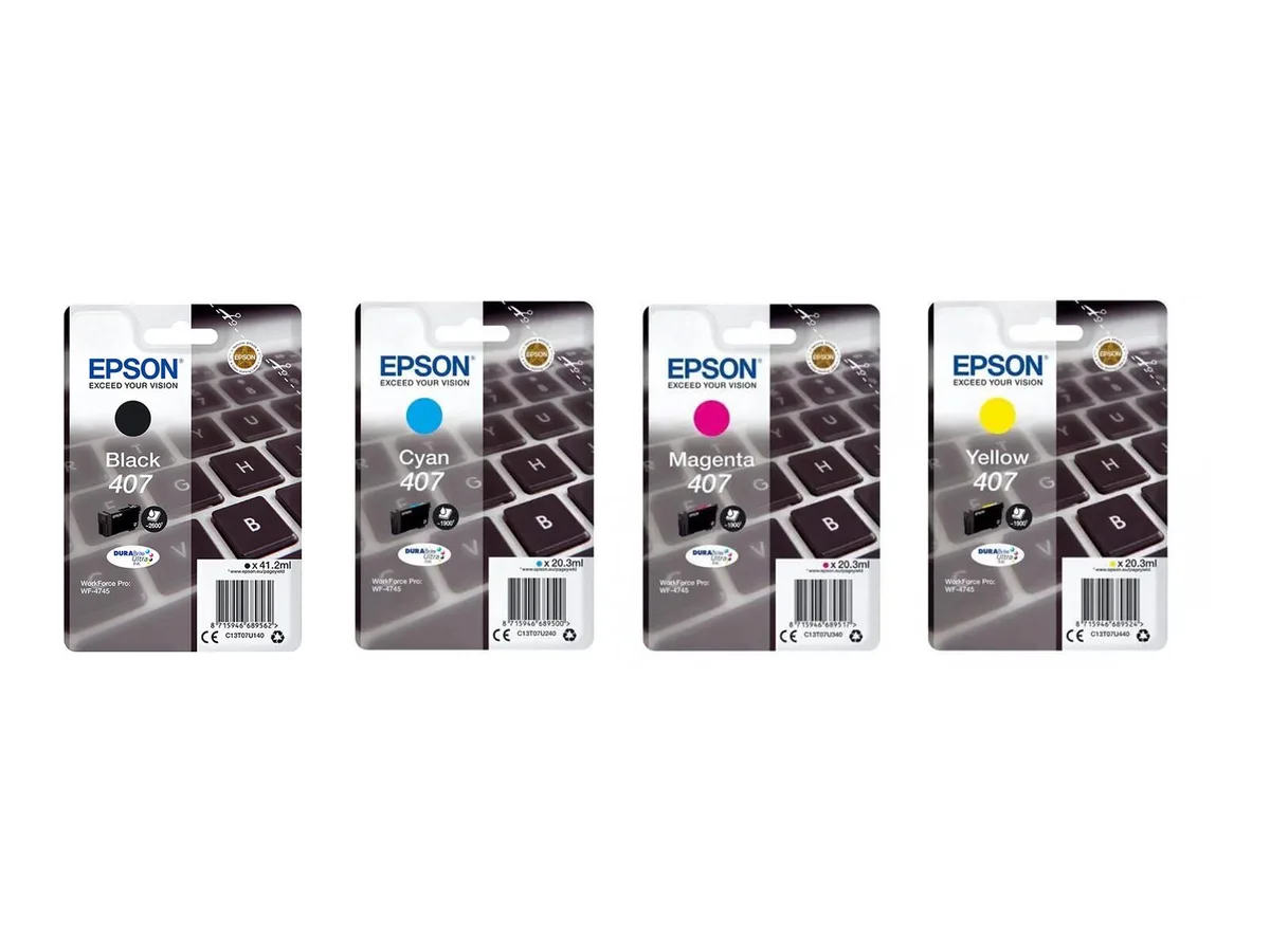 Original 407 Tastatur Druckerpatronen - 4er Multipack von Epson – Produktfoto