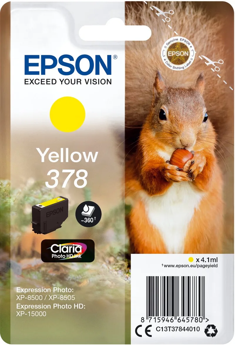 Original Ink Cartridge Epson 378 Yellow by Epson in Yellow – product photo