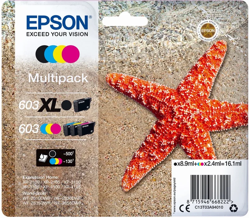 Original Ink Cartridge Epson C13T03A94020 Black Multicolour by Epson in Black – product photo