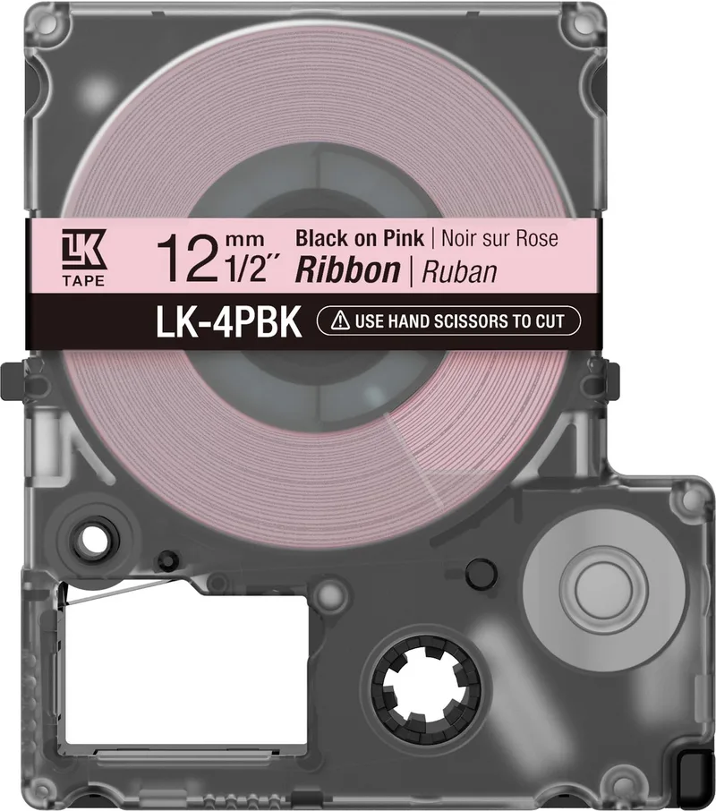 Original Ink Cartridge Epson LK-4PBK Black de Epson en Zwart op roze – photo produit