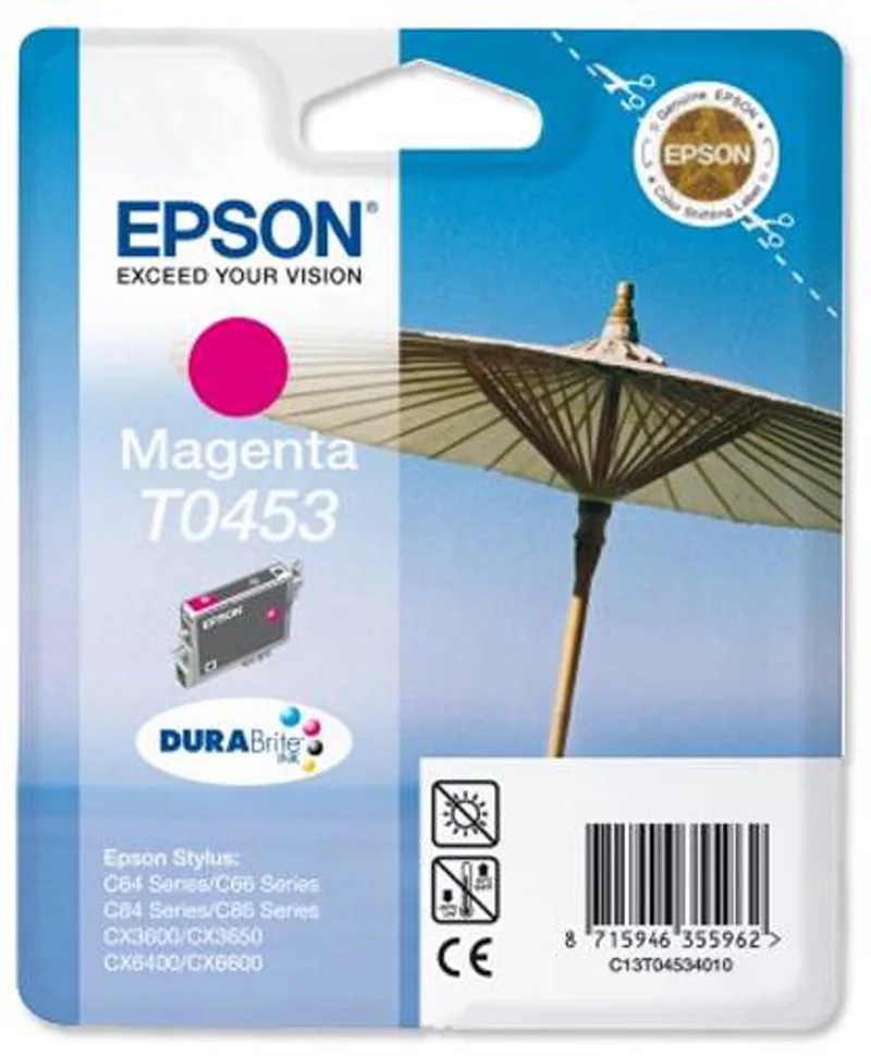 Parasol inktpatroon T0453 DURABrite Ink von Epson in Magenta – Produktfoto