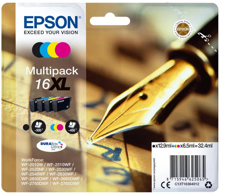 Pen and crossword multipack 4 kleuren 16 XL DURABrite Ultra inkt by Epson – product photo