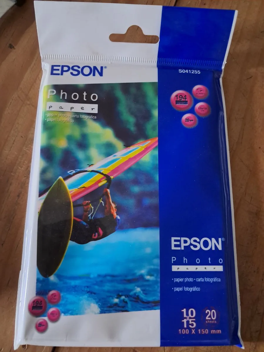 Photo Paper, 4 x 6", 194g/m², 20 Sheets de Epson en Blanc – photo produit