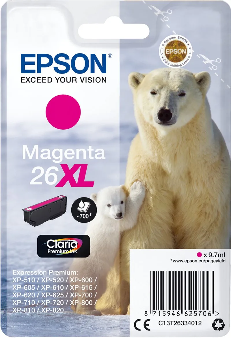 Polar bear C13T26334022 inktcartridge 1 stuk(s) Origineel von Epson – Produktfoto