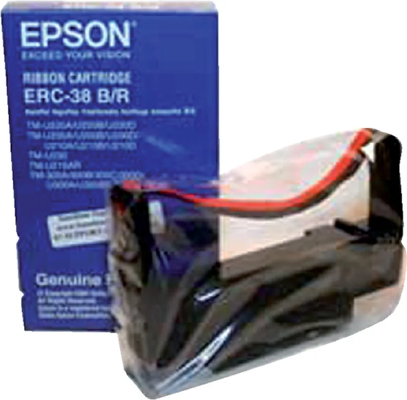 Ribbon Cartridge TM-300/U300/U210D/U220/U230, black/red (ERC38BR) de Epson en Noir – photo produit
