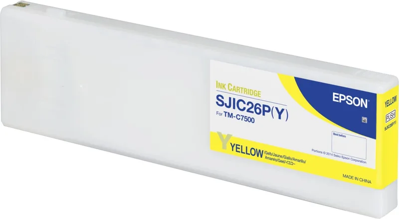 SJIC26P Inkt cartridge voor ColorWorks C7500 van Epson in Geel – productfoto
