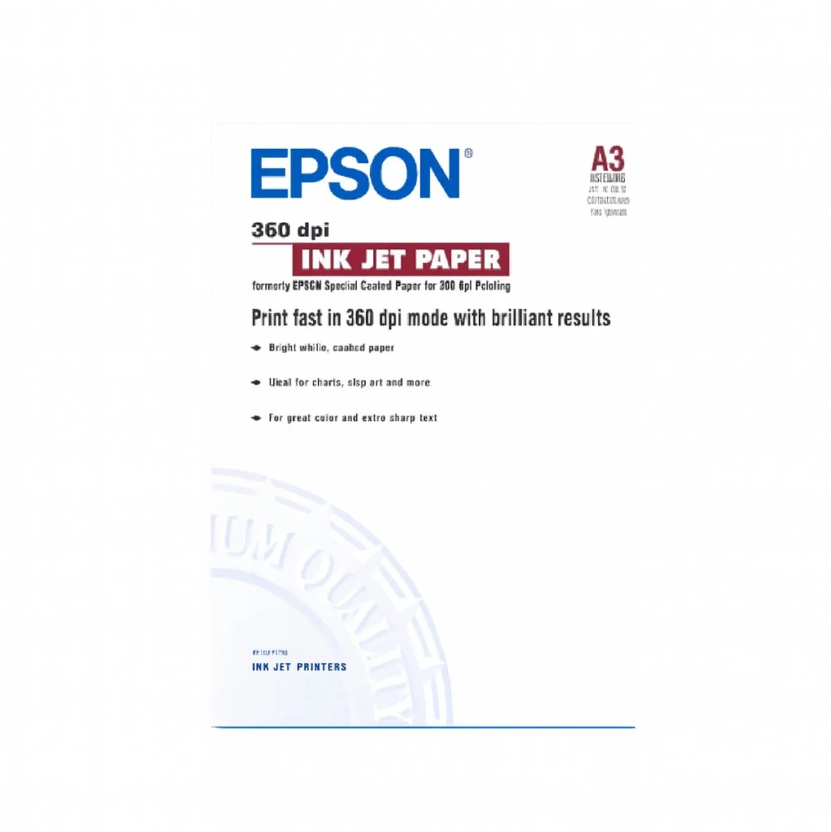 Special Coated Inkjet Papier A3 – 360 dpi - 100 Vellen Helderwit by Epson in Multicolour – product photo