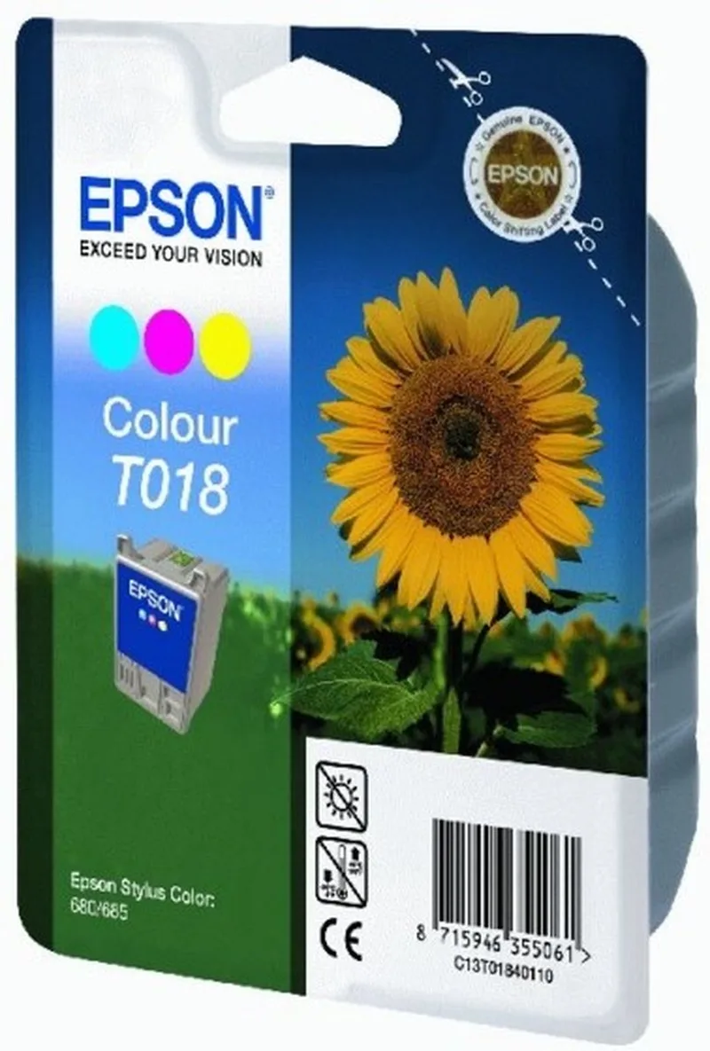 T018 - Inktcartridge / Magenta / Geel de Epson en Cyaan – photo produit