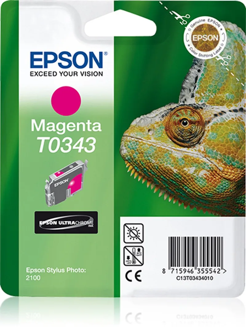 T0343 - Inktcartridge / Magenta by Epson in Magenta – product photo