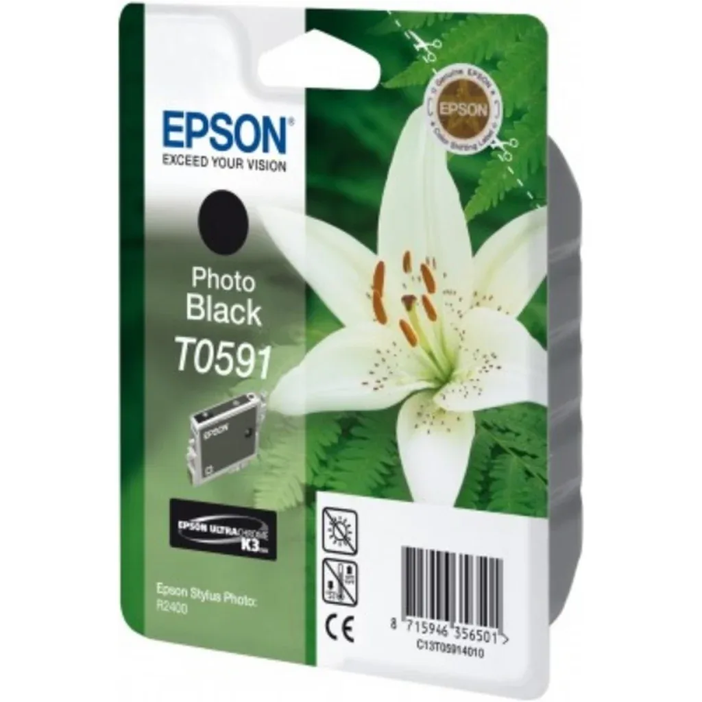 Epson T0591 Blækpatron sort foto T0591 N/A fra Epson – produktbillede