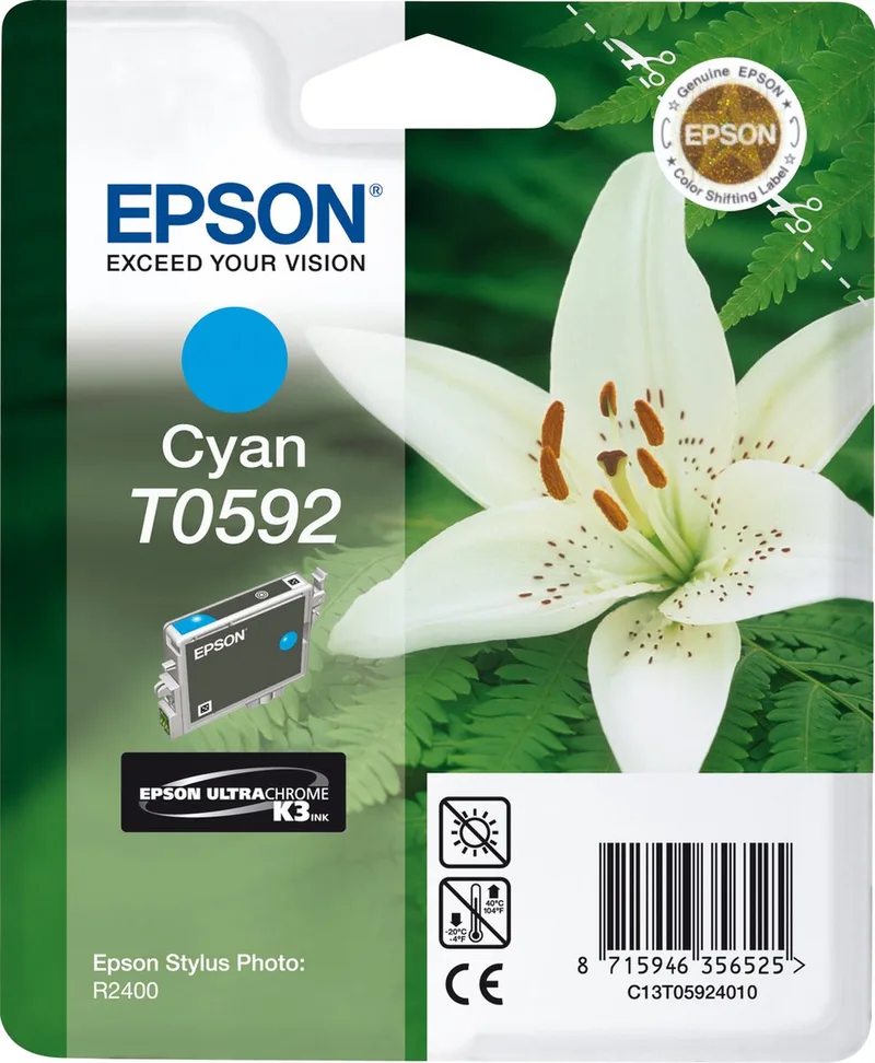 T0592 - Inktcartridge / Cyaan de Epson en Cyaan – photo produit
