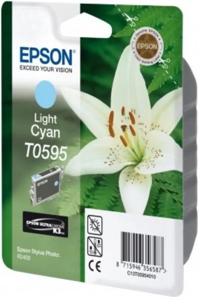 T0595 - Inktcartridge / Licht Cyaan by Epson in Licht Cyaan – product photo