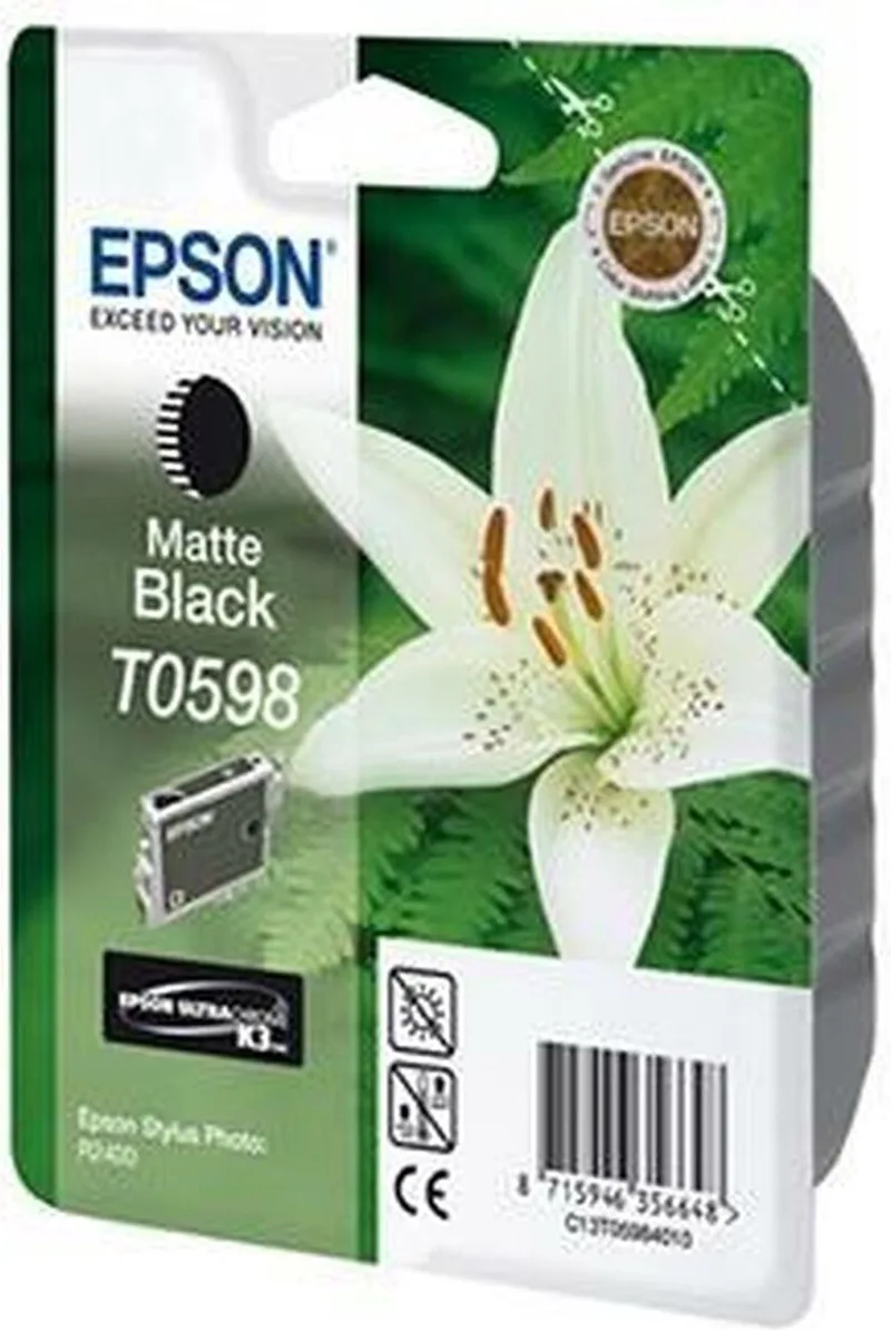 T0598 - Inktcartridge Mat de Epson en Noir – photo produit
