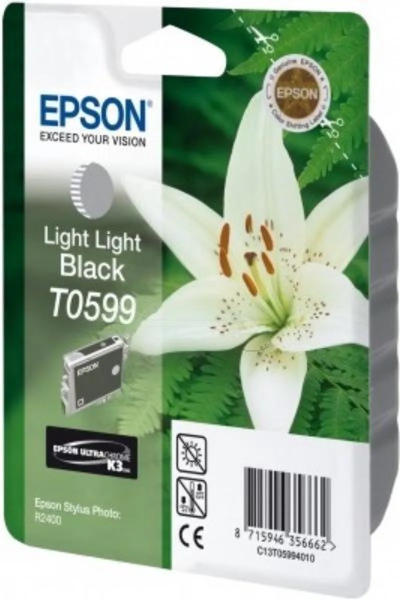 T0599 - Inktcartridge / Licht Zwart von Epson in Licht Zwart – Produktfoto
