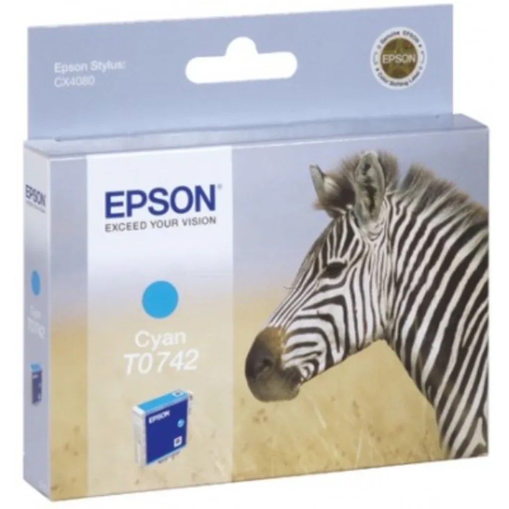 Blækpatron cyan T0742 N/A fra Epson – produktbillede