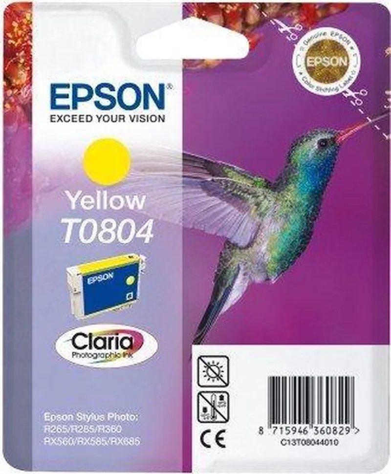 T0804 - Inktcartridge / Geel fra Epson i Gul – produktbillede