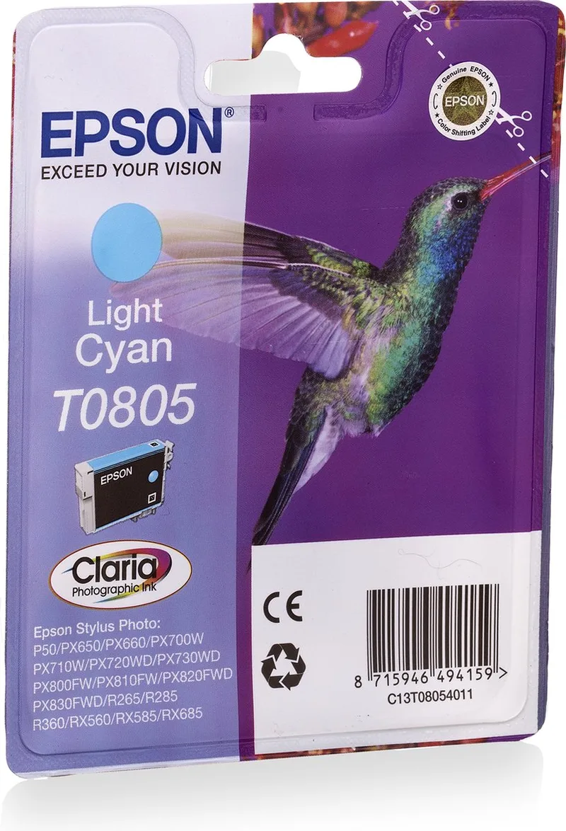 T0805 - Inktcartridge / Licht by Epson in Cyaan – product photo