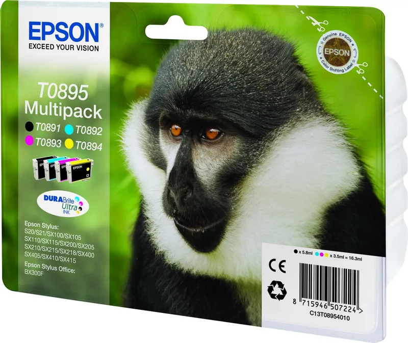 T0895 - Inktcartridge / Multipack von Epson in Mehrfarbig – Produktfoto