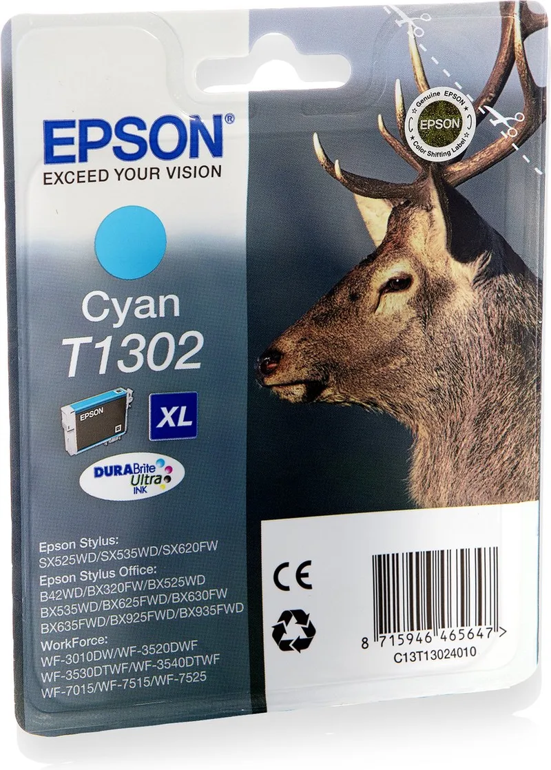 T1302 - Inktcartridge / Cyaan by Epson in Cyaan – product photo