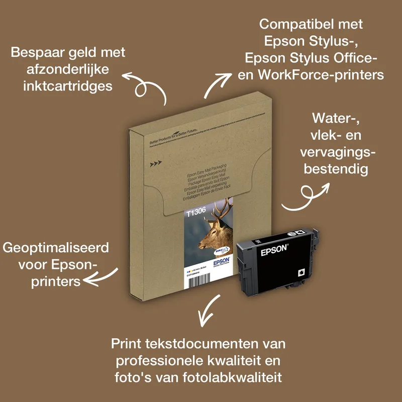 T1306 - Inktcartridge / Multipack / Kleur by Epson in Multicolour – product photo