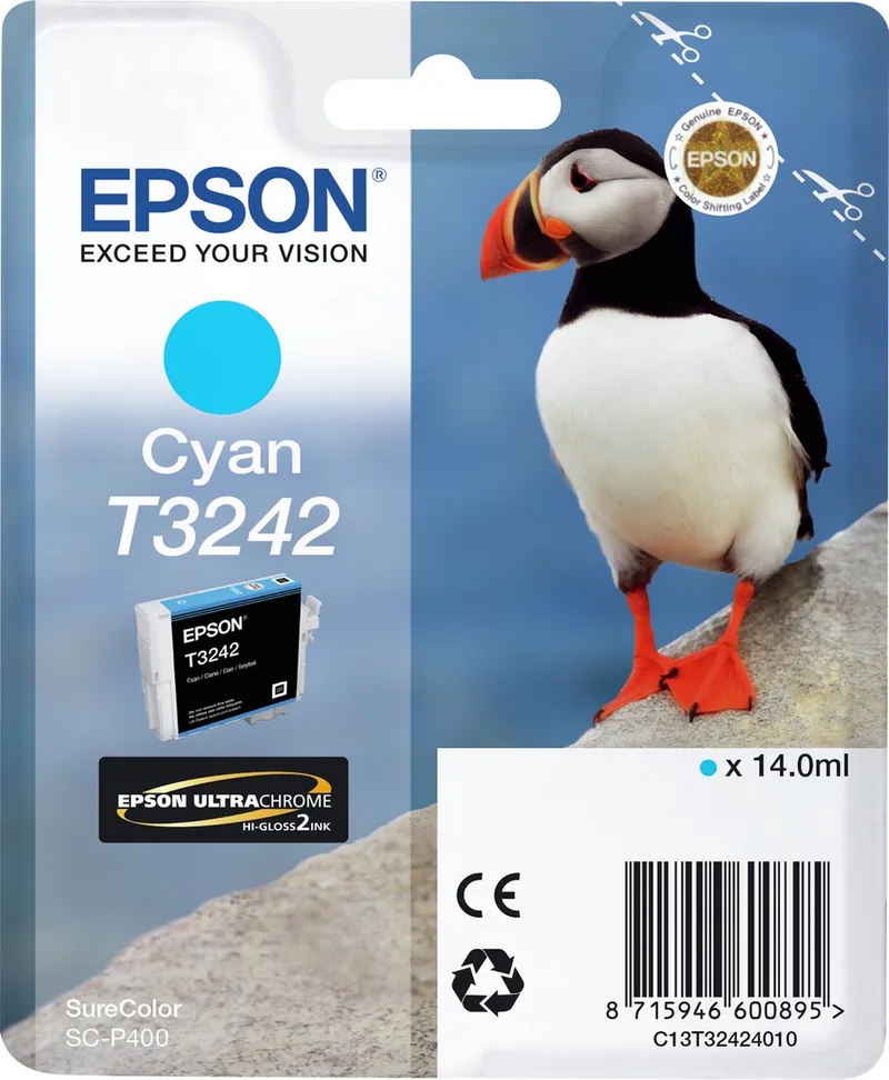 T3242 - Inktcartridge / Cyaan von Epson in Cyaan – Produktfoto