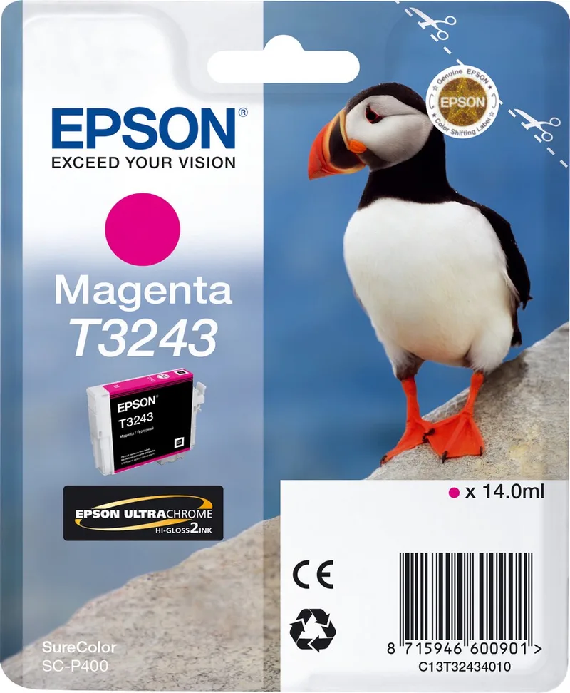 T3243 inkt cartridge fra Epson i Magenta – produktbillede
