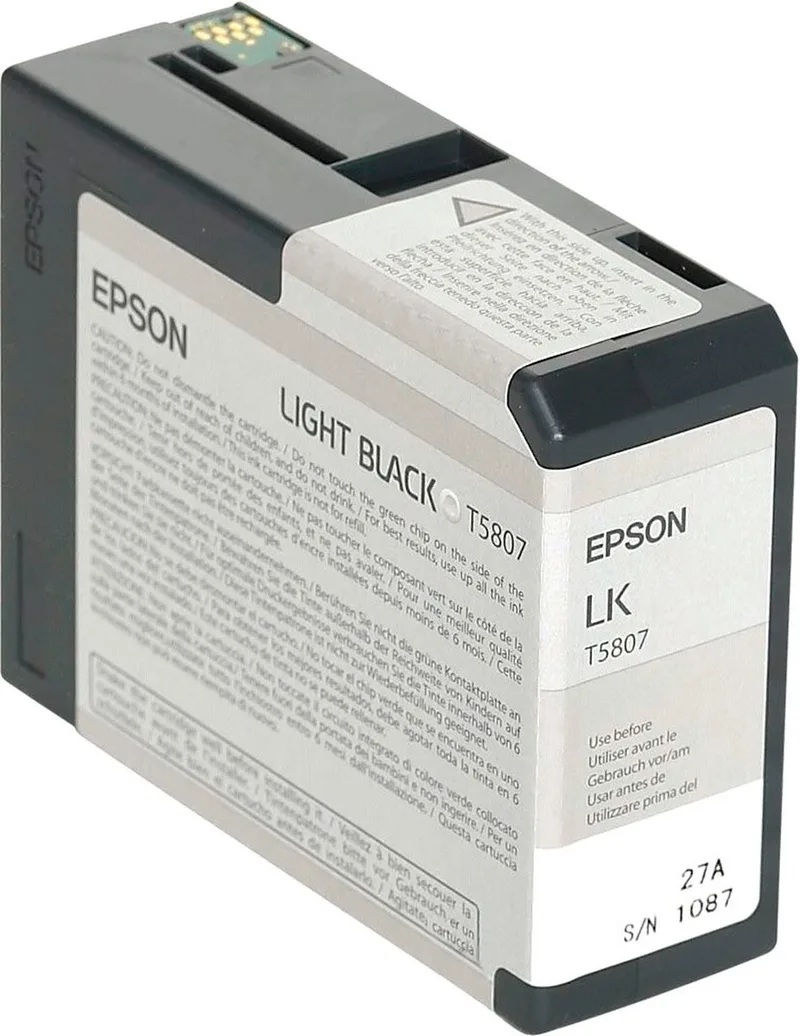 T5807 - Inktcartridge / Licht Zwart de Epson en Licht Zwart – photo produit
