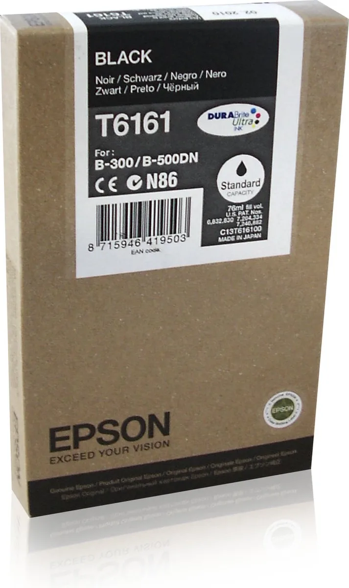 T6161 - Inktcartridge / Zwart von Epson in Schwarz – Produktfoto