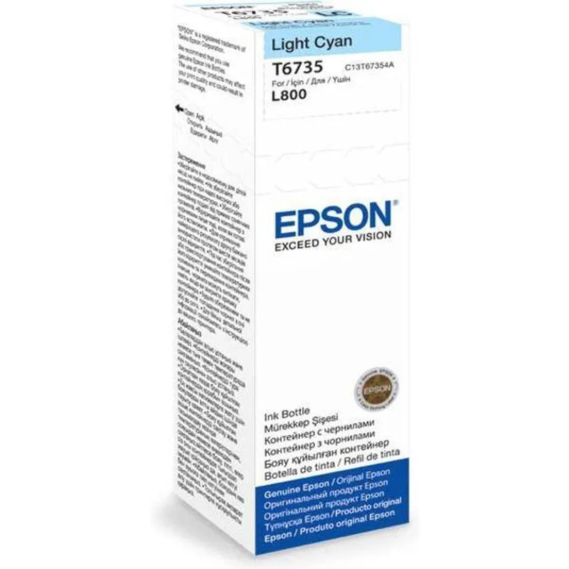 T6735 lichte cyaan inktfles 70 ml von Epson – Produktfoto
