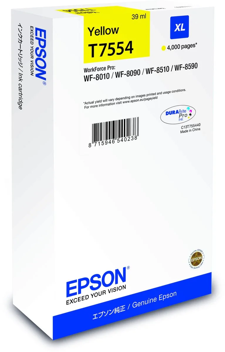 T7554 - Inktcartridge / Geel by Epson in Yellow – product photo