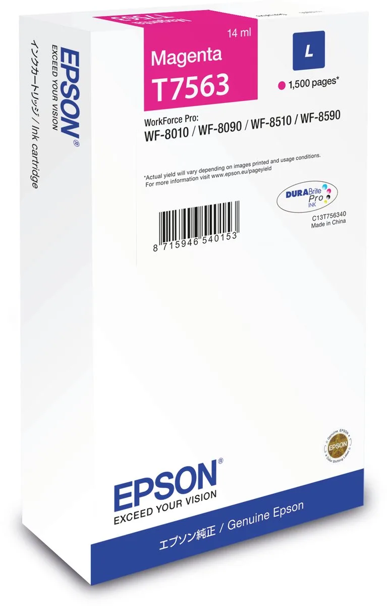 T7563 - Inktcartridge / Magenta by Epson in Magenta – product photo