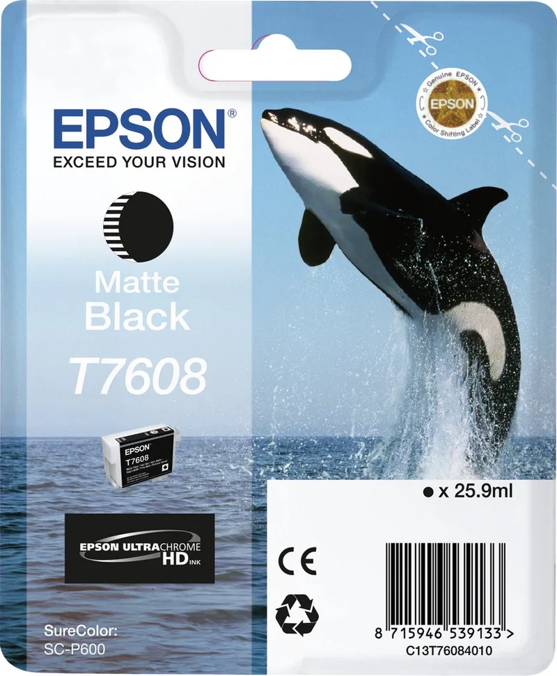 T7608XL - Inktcartridge / Mat / Hoge Capaciteit von Epson in Schwarz – Produktfoto