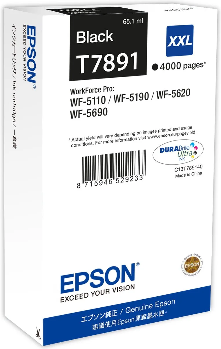 T7891XXL - Inktcartridge / Extra Hoge Capaciteit von Epson in Schwarz – Produktfoto