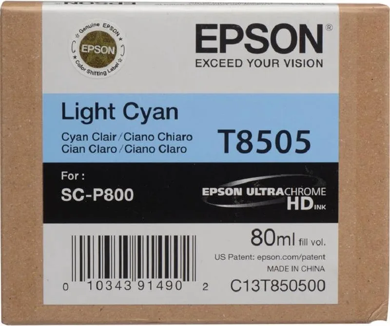 T8505 - Inktcartridge / Licht Cyaan by Epson in Cyan Clair – product photo