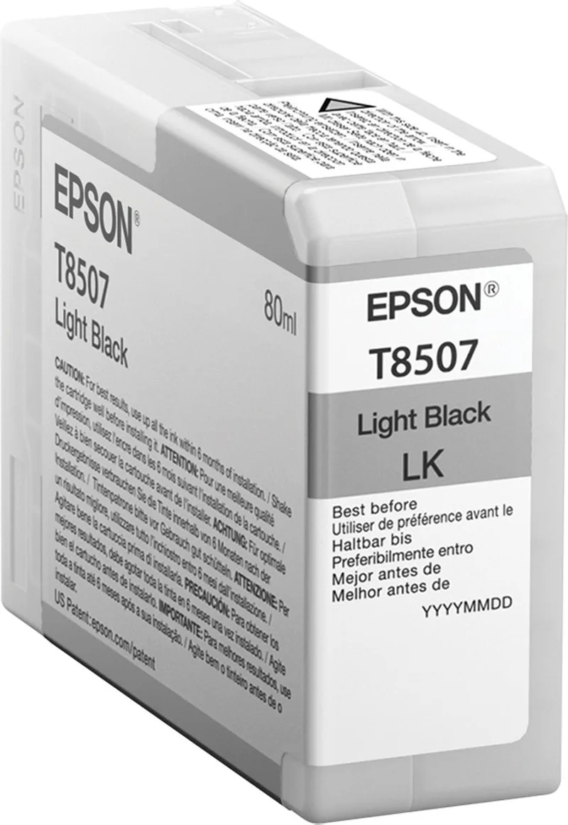 T8507 - Inktcartridge / Licht - 80ML - UltraChrome HD Inkt de Epson en Noir – photo produit