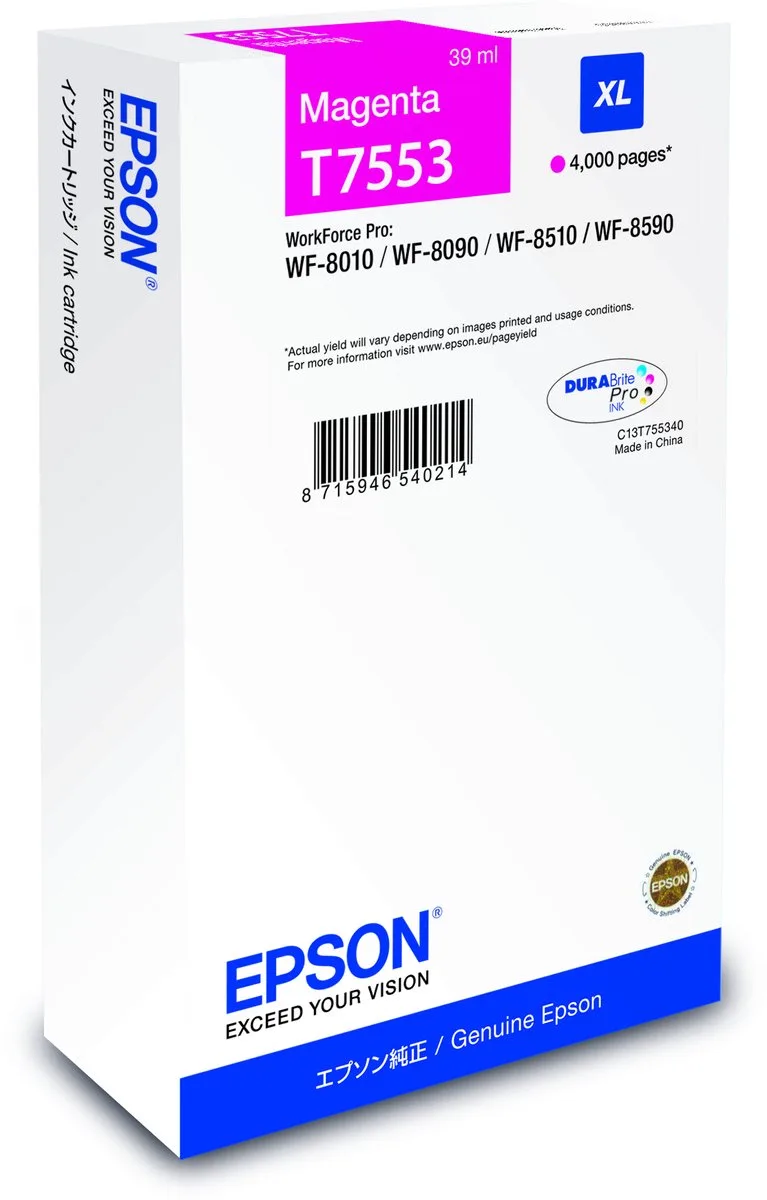 WF-8xxx Series Ink Cartridge XL de Epson en Magenta – photo produit