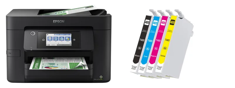 WorkForce Pro WF-4820DWF - MFP - inkl. Multipack (4) cmyk (405) XL Multifunktionsdrucker, (Bundle) by Epson in Multicolour – product photo 3 of 3