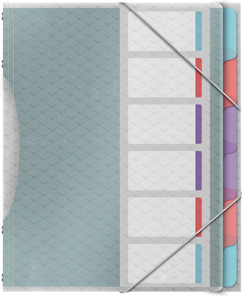 Colour'Breeze sorteermap, PP, ft 6 tabs, assorti 12 stuks de Esselte en A4 – photo produit