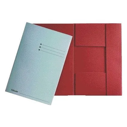Dossiermap esselte folio 3klep manilla 275gr rood | 50 stuks van Esselte – productfoto