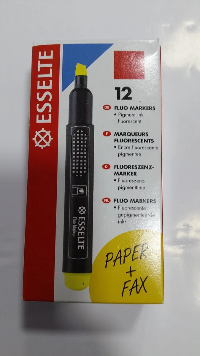fluo marker fra Esselte i Gul – produktbillede
