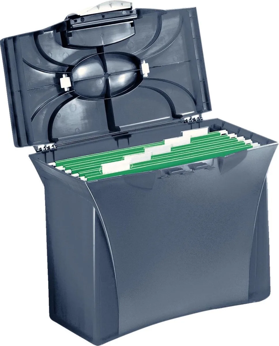 Hangmapkoffer - Incl. 5 A4 hangmappen - Tot 15 hangmappen - Zwart von Esselte in Schwarz – Produktfoto
