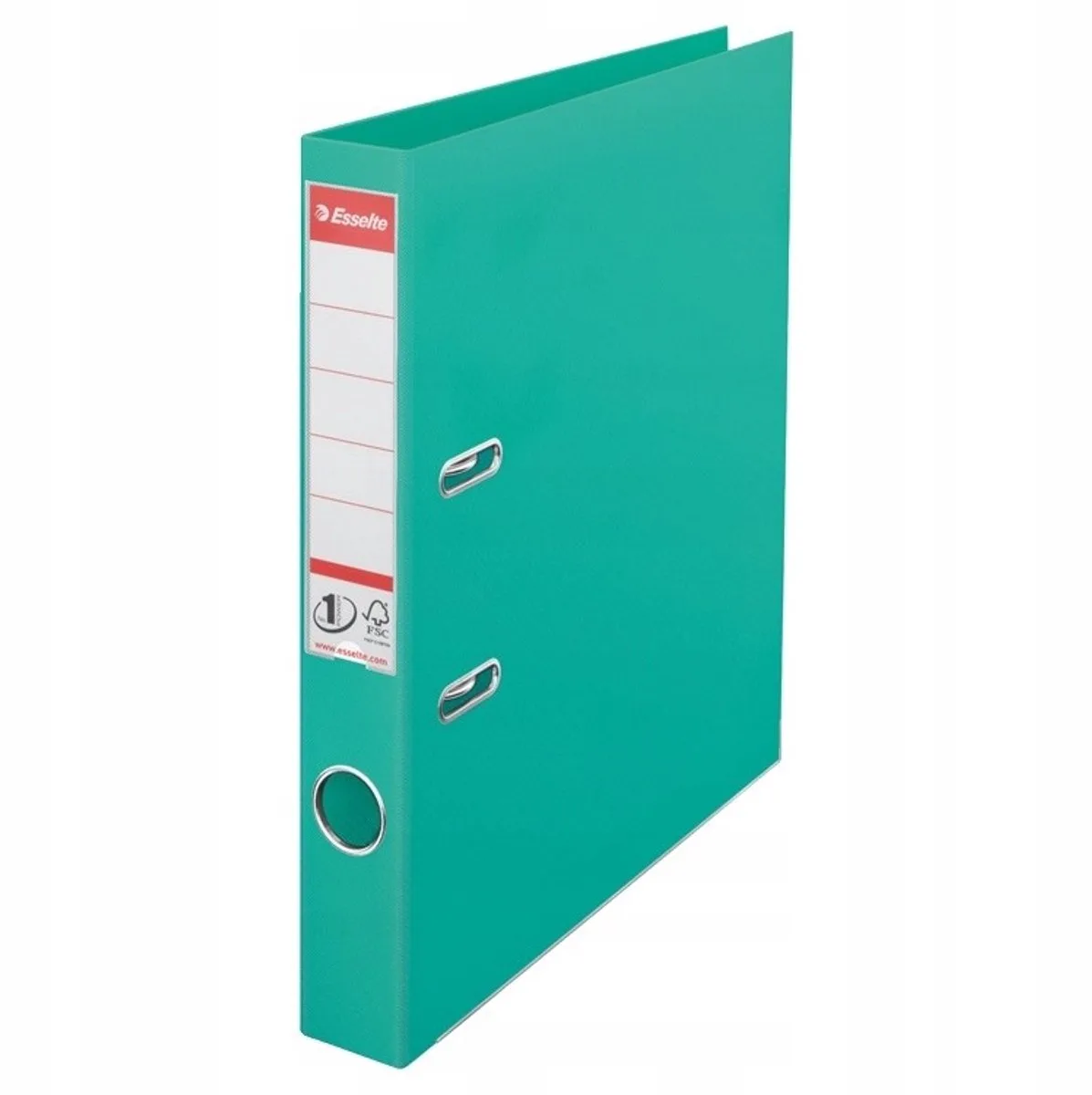 No.1 Power Ordner A4 50mm Turquoise fra Esselte – produktbillede